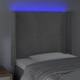 Cabecero con LED de terciopelo gris claro 83x16x118/128 cm de vidaXL, Cabeceros y pies de cama - Ref: Foro24-3123798, Precio:...