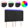 Cabecero con LED de terciopelo negro 147x16x118/128 cm de vidaXL, Cabeceros y pies de cama - Ref: Foro24-3123818, Precio: 127...