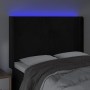 Cabecero con LED de terciopelo negro 147x16x118/128 cm de vidaXL, Cabeceros y pies de cama - Ref: Foro24-3123818, Precio: 127...