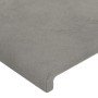 Cabecero con LED de terciopelo gris claro 203x16x118/128 cm de vidaXL, Cabeceros y pies de cama - Ref: Foro24-3123834, Precio...