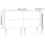 Hellgraues Samtkopfteil mit LED 203x16x118/128 cm von vidaXL, Kopf- und Fußteile - Ref: Foro24-3123834, Preis: 110,57 €, Raba...
