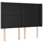 Cabecero con LED cuero sintético negro 147x16x118/128 cm de vidaXL, Cabeceros y pies de cama - Ref: Foro24-3123858, Precio: 1...