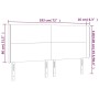 Cabecero con LED cuero sintético gris 183x16x118/128 cm de vidaXL, Cabeceros y pies de cama - Ref: Foro24-3123874, Precio: 12...