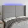 Light gray fabric headboard with LED 147x16x118/128 cm by vidaXL, Headboards and footboards - Ref: Foro24-3123906, Price: 105...