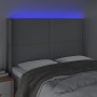 Cabecero con LED de tela gris claro 147x16x118/128 cm de vidaXL, Cabeceros y pies de cama - Ref: Foro24-3123906, Precio: 106,...