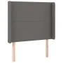 Cabecero con LED cuero sintético gris 83x16x118/128cm de vidaXL, Cabeceros y pies de cama - Ref: Foro24-3123844, Precio: 82,2...