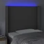 Cabecero con LED cuero sintético gris 83x16x118/128cm de vidaXL, Cabeceros y pies de cama - Ref: Foro24-3123844, Precio: 82,2...