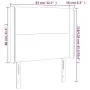 Cabecero con LED cuero sintético gris 83x16x118/128cm de vidaXL, Cabeceros y pies de cama - Ref: Foro24-3123844, Precio: 82,2...