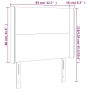 Cabecero con LED cuero sintético gris 83x16x118/128cm de vidaXL, Cabeceros y pies de cama - Ref: Foro24-3123844, Precio: 82,3...