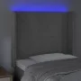 Light gray velvet headboard with LED 93x16x118/128 cm by vidaXL, Headboards and footboards - Ref: Foro24-3123804, Price: 74,6...
