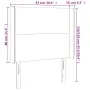 Light gray velvet headboard with LED 93x16x118/128 cm by vidaXL, Headboards and footboards - Ref: Foro24-3123804, Price: 74,6...