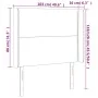 Dunkelgraues Samtkopfteil mit LED 103x16x118/128 cm von vidaXL, Kopf- und Fußteile - Ref: Foro24-3123951, Preis: 71,29 €, Rab...