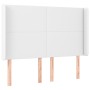 Cabecero con LED cuero sintético blanco 147x16x118/128 cm de vidaXL, Cabeceros y pies de cama - Ref: Foro24-3123859, Precio: ...