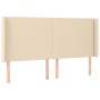 Cabecero con LED de tela color crema 183x16x118/128 cm de vidaXL, Cabeceros y pies de cama - Ref: Foro24-3123787, Precio: 150...