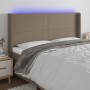 Cabecero con LED de tela gris taupe 203x16x118/128 cm de vidaXL, Cabeceros y pies de cama - Ref: Foro24-3123794, Precio: 148,...