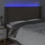 Cabecero con LED de tela gris taupe 203x16x118/128 cm de vidaXL, Cabeceros y pies de cama - Ref: Foro24-3123794, Precio: 144,...