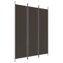 Biombo divisor de 3 paneles de tela marrón 150x200 cm de vidaXL, Divisores de ambientes - Ref: Foro24-350179, Precio: 30,06 €...