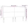 Black fabric headboard with LED 203x16x118/128 cm by vidaXL, Headboards and footboards - Ref: Foro24-3123792, Price: 122,25 €...
