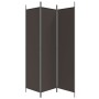 Biombo divisor de 3 paneles de tela marrón 150x200 cm de vidaXL, Divisores de ambientes - Ref: Foro24-350179, Precio: 30,06 €...
