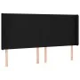 Black fabric headboard with LED 183x16x118/128 cm by vidaXL, Headboards and footboards - Ref: Foro24-3123784, Price: 139,78 €...