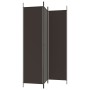 Biombo divisor de 3 paneles de tela marrón 150x200 cm de vidaXL, Divisores de ambientes - Ref: Foro24-350179, Precio: 30,06 €...