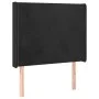 Black velvet headboard with LED 103x16x118/128 cm by vidaXL, Headboards and footboards - Ref: Foro24-3123812, Price: 93,36 €,...