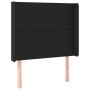 Cabecero con LED cuero sintético negro 103x16x118/128 cm de vidaXL, Cabeceros y pies de cama - Ref: Foro24-3123852, Precio: 6...