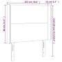 Cabecero con LED cuero sintético negro 103x16x118/128 cm de vidaXL, Cabeceros y pies de cama - Ref: Foro24-3123852, Precio: 6...