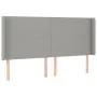 Cabecero con LED de tela gris claro 183x16x118/128 cm de vidaXL, Cabeceros y pies de cama - Ref: Foro24-3123782, Precio: 122,...