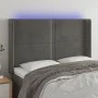 Dunkelgraues Samtkopfteil mit LED 147x16x118/128 cm von vidaXL, Kopf- und Fußteile - Ref: Foro24-3123957, Preis: 105,80 €, Ra...