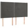Dark gray velvet headboard with LED 147x16x118/128 cm by vidaXL, Headboards and footboards - Ref: Foro24-3123957, Price: 105,...