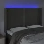 Dunkelgraues Samtkopfteil mit LED 147x16x118/128 cm von vidaXL, Kopf- und Fußteile - Ref: Foro24-3123957, Preis: 105,80 €, Ra...
