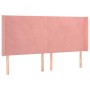 Cabecero con LED de terciopelo rosa 163x16x118/128 cm de vidaXL, Cabeceros y pies de cama - Ref: Foro24-3123827, Precio: 134,...