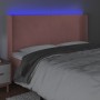 Cabecero con LED de terciopelo rosa 163x16x118/128 cm de vidaXL, Cabeceros y pies de cama - Ref: Foro24-3123827, Precio: 134,...