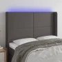 Kopfteil mit LED-grauem Kunstleder 147x16x118/128cm von vidaXL, Kopf- und Fußteile - Ref: Foro24-3123862, Preis: 112,84 €, Ra...