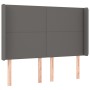 Cabecero con LED cuero sintético gris 147x16x118/128cm de vidaXL, Cabeceros y pies de cama - Ref: Foro24-3123862, Precio: 115...