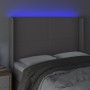 Cabecero con LED cuero sintético gris 147x16x118/128cm de vidaXL, Cabeceros y pies de cama - Ref: Foro24-3123862, Precio: 115...