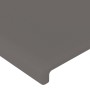 Cabecero con LED cuero sintético gris 147x16x118/128cm de vidaXL, Cabeceros y pies de cama - Ref: Foro24-3123862, Precio: 115...