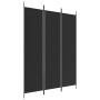 Biombo divisor de 3 paneles de tela negro 150x200 cm de vidaXL, Divisores de ambientes - Ref: Foro24-350181, Precio: 35,55 €,...