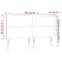 Kopfteil mit LED-grauem Kunstleder 203x16x118/128 cm von vidaXL, Kopf- und Fußteile - Ref: Foro24-3123880, Preis: 140,65 €, R...