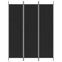 Biombo divisor de 3 paneles de tela negro 150x200 cm de vidaXL, Divisores de ambientes - Ref: Foro24-350181, Precio: 35,55 €,...