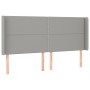 Cabecero con LED de tela gris claro 203x16x118/128 cm de vidaXL, Cabeceros y pies de cama - Ref: Foro24-3123930, Precio: 113,...