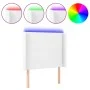 Cabecero con LED cuero sintético blanco 93x16x118/128 cm de vidaXL, Cabeceros y pies de cama - Ref: Foro24-3123847, Precio: 9...