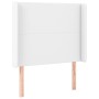 Cabecero con LED cuero sintético blanco 93x16x118/128 cm de vidaXL, Cabeceros y pies de cama - Ref: Foro24-3123847, Precio: 9...