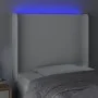 Cabecero con LED cuero sintético blanco 93x16x118/128 cm de vidaXL, Cabeceros y pies de cama - Ref: Foro24-3123847, Precio: 9...