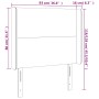 Cabecero con LED cuero sintético blanco 93x16x118/128 cm de vidaXL, Cabeceros y pies de cama - Ref: Foro24-3123847, Precio: 9...