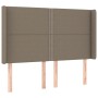 Cabecero con LED de tela gris taupe 147x16x118/128 cm de vidaXL, Cabeceros y pies de cama - Ref: Foro24-3123910, Precio: 104,...