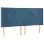 LED-Kopfteil aus dunkelblauem Samt, 183 x 16 x 118/128 cm von vidaXL, Kopf- und Fußteile - Ref: Foro24-3123832, Preis: 124,70...