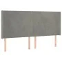 Hellgraues Samtkopfteil mit LED 163x16x118/128 cm von vidaXL, Kopf- und Fußteile - Ref: Foro24-3123822, Preis: 118,13 €, Raba...