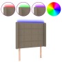 Cabecero con LED de tela gris taupe 83x16x118/128 cm de vidaXL, Cabeceros y pies de cama - Ref: Foro24-3124026, Precio: 67,07...
